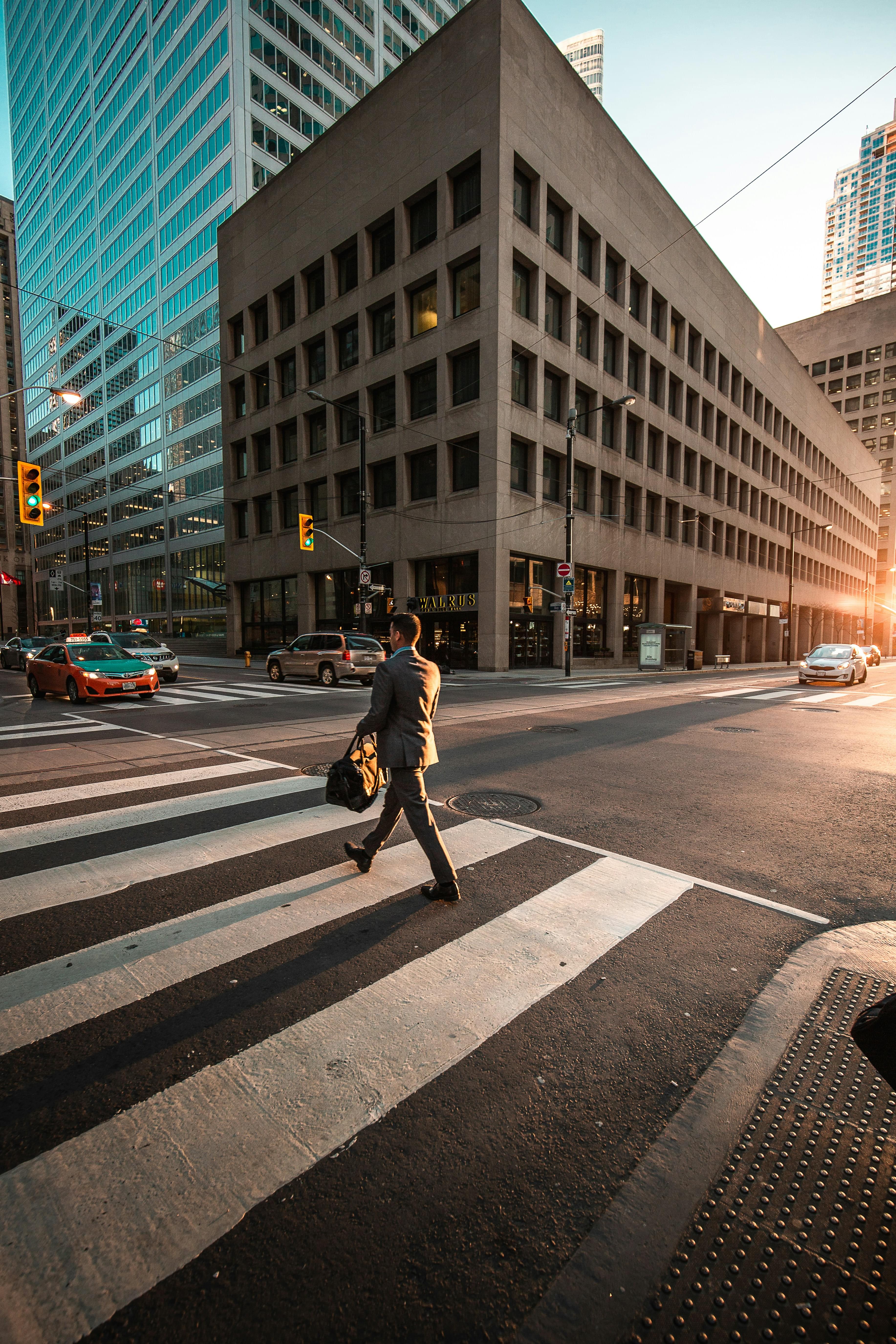 man walking on the street